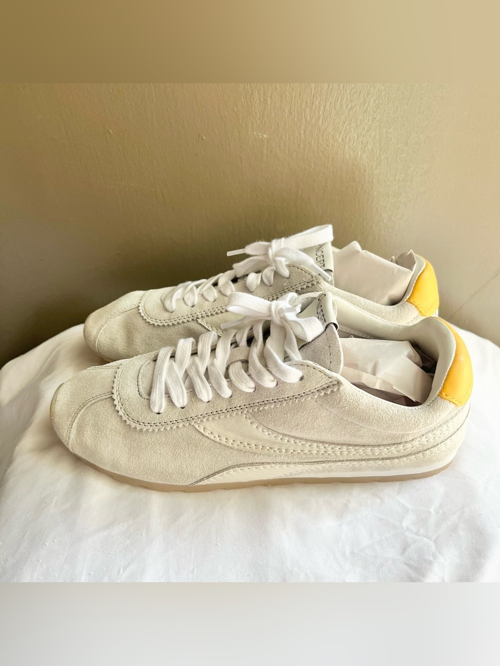 ANTHROPOLOGIE X ONCEPT ESSEX NWOT IN ICE CLASSIC BALLET FLAT SNEAKERS SIZE 7.5 - Picture 11 of 12